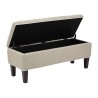 Cambridge Storage Bench - Opened - Cream - Cambridge Storage Bench - Opened - Cream