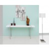 Struttura Console High Gloss White With Polished Stainless Steel Legs - Struttura Console High Gloss White With Polished Stainless Steel Legs