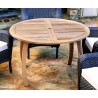 Tortuga Outdoor Jakarta Teak Round 39.5" Coffee Table - Lifestyle