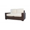 Contempo Loveseat in Aged Walnut Wicker Finish - Angled - Contempo Loveseat in Aged Walnut Wicker Finish - Angled