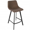 LumiSource Outlaw Counter Stool - Set of 2 - BROWN - Perspective - LumiSource Outlaw Counter Stool - Set of 2 - BROWN - Perspective
