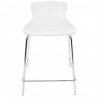 LumiSource Woodstacker Counter Stool - Set of 2- WHITE - Front - LumiSource Woodstacker Counter Stool - Set of 2- WHITE - Front