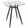 LumiSource Clara Counter Table - Walnut + Glass - LumiSource Clara Counter Table - Walnut + Glass