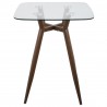 LumiSource Clara Dinette Table - Brown + Glass - LumiSource Clara Dinette Table - Brown + Glass