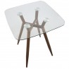 LumiSource Clara Counter Table - Walnut + Glass - LumiSource Clara Counter Table - Walnut + Glass