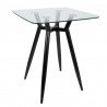 LumiSource Clara Dinette Table - Black + Glass - LumiSource Clara Dinette Table - Black + Glass