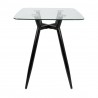 LumiSource Clara Counter Table - Black + Glass - LumiSource Clara Counter Table - Black + Glass
