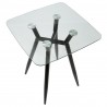 LumiSource Clara Dinette Table - Black + Glass - LumiSource Clara Dinette Table - Black + Glass
