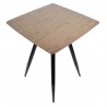 LumiSource Clara Counter Table - Walnut + Black - LumiSource Clara Counter Table - Walnut + Black