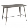 LumiSource Oregon Counter Table - Grey + Brown - LumiSource Oregon Counter Table - Grey + Brown