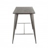LumiSource Oregon Counter Table - Grey + Brown - LumiSource Oregon Counter Table - Grey + Brown