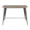 LumiSource Oregon Counter Table - Antique + Espresso - LumiSource Oregon Counter Table - Antique + Espresso