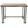 LumiSource Roman Counter Table - Antique + Brown - Rear / Front - LumiSource Roman Counter Table - Antique + Brown - Rear / Front