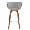 LumiSource Curvini Barstool - Grey - Rear - LumiSource Curvini Barstool - Grey - Rear