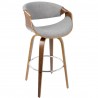 LumiSource Curvini Barstool - Grey - Perspective - LumiSource Curvini Barstool - Grey - Perspective