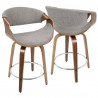 LumiSource Curvini 24'' Counter Stool - Set of 2 - LumiSource Curvini 24'' Counter Stool - Set of 2