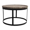 Bengal Manor Mango Wood and Metal Round End Table - Bengal Manor Mango Wood and Metal Round End Table