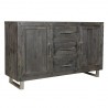 Bengal Manor Mango Wood Ebony 2 Door 3 Drawer Sideboard - Bengal Manor Mango Wood Ebony 2 Door 3 Drawer Sideboard