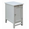 Cape May Cottage White Shutter Door and 1 Pull Shelf Chairside Table - Cape May Cottage White Shutter Door and 1 Pull Shelf Chairside Table