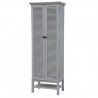 Magnolia Louvered 2 Door Tall White Storage Cabinet - Magnolia Louvered 2 Door Tall White Storage Cabinet