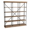 La Salle Metal and Wood 3 Section Bookshelf  - La Salle Metal and Wood 3 Section Bookshelf 