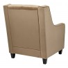 Curves Button Accent Chair - Coffee Velvet - Curves Button Accent Chair - Coffee Velvet