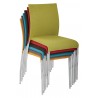 Conway Stacking Chair - Stacked with Various Colors - Conway Stacking Chair - Stacked with Various Colors