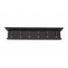 Nova Solo Halifax 6-Hook Coat Rack - Front - Black White Antique - Nova Solo Halifax 6-Hook Coat Rack - Front - Black White Antique