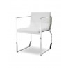 Blake Dining Armchair White - Angled - Blake Dining Armchair White - Angled