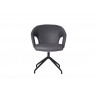 Whiteline Modern Living Gordon Swivel Dining Chair - Dark Grey - Front - Whiteline Modern Living Gordon Swivel Dining Chair - Dark Grey - Front