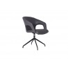 Whiteline Modern Living Gordon Swivel Dining Chair - Dark Grey - Perspective - Whiteline Modern Living Gordon Swivel Dining Chair - Dark Grey - Perspective