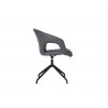 Whiteline Modern Living Gordon Swivel Dining Chair - Dark Grey - Side - Whiteline Modern Living Gordon Swivel Dining Chair - Dark Grey - Side