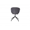 Whiteline Modern Living Gordon Swivel Dining Chair - Dark Grey - Rear - Whiteline Modern Living Gordon Swivel Dining Chair - Dark Grey - Rear