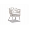 Dana Rope Dining Chair With Cushion in Linen Canvas  - Dana Rope Dining Chair With Cushion in Linen Canvas 