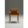 Fleur Arm Chair Caramel Full Leather Wrap - Front - Fleur Arm Chair Caramel Full Leather Wrap - Front