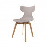 Leisure D With Tan PP Stand Dinning Chair - Grey - Angled - Leisure D With Tan PP Stand Dinning Chair - Grey - Angled