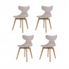 Leisure D With Tan PP Stand Dinning Chair - Grey - 4 Pc Set - Leisure D With Tan PP Stand Dinning Chair - Grey - 4 Pc Set