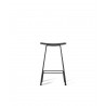 Canaria Bar Stool Black Leather Seat with Black Powder Coated Steel - Canaria Bar Stool Black Leather Seat with Black Powder Coated Steel