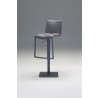 Dove Hydraulic Bar Stool Grey Leatherette with Brushed Stainless Steel - Angled View - Dove Hydraulic Bar Stool Grey Leatherette with Brushed Stainless Steel - Angled View