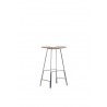 Sitges Bar Stool American Walnut Veneer Seat with Polished Stainless Steel - Sitges Bar Stool American Walnut Veneer Seat with Polished Stainless Steel