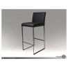 Tate Bar Stool Black Leatherette with Brushed Stainless Steel  - Tate Bar Stool Black Leatherette with Brushed Stainless Steel 