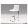 Tate Bar Stool White Leatherette with Brushed Stainless Steel  - Tate Bar Stool White Leatherette with Brushed Stainless Steel 