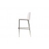 Weston Bar Stool White Ultra Leatherette with Chrome Frame Set of 2 - Side - Weston Bar Stool White Ultra Leatherette with Chrome Frame Set of 2 - Side
