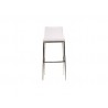 Weston Bar Stool White Ultra Leatherette with Chrome Frame Set of 2 - Front - Weston Bar Stool White Ultra Leatherette with Chrome Frame Set of 2 - Front