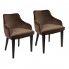 LumiSource Eliza Dining Chair - Set of 2 - BROWN  - LumiSource Eliza Dining Chair - Set of 2 - BROWN 