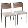 LumiSource Fiji Dining Chair - Set of 2 - CREAM  - LumiSource Fiji Dining Chair - Set of 2 - CREAM 