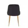 LumiSource Marcel Dining Chair - Set of 2 - Black in Gold Legs - Rear - LumiSource Marcel Dining Chair - Set of 2 - Black in Gold Legs - Rear