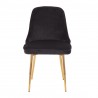 LumiSource Marcel Dining Chair - Set of 2 - Black in Gold Legs - Front - LumiSource Marcel Dining Chair - Set of 2 - Black in Gold Legs - Front