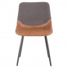 LumiSource Outlaw Two-Tone Chair - Set of 2 - BROWN+GREY - Front - LumiSource Outlaw Two-Tone Chair - Set of 2 - BROWN+GREY - Front