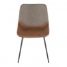 LumiSource Outlaw Two-Tone Chair - Set of 2 - BROWN - Front - LumiSource Outlaw Two-Tone Chair - Set of 2 - BROWN - Front